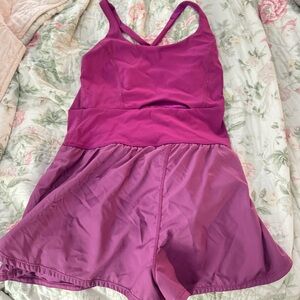 Free People Magenta Strappy Jumpsuit